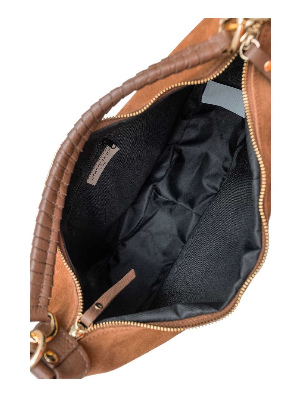Sac Porté Épaule Croûte Cuir Vachette Suède et Grainée 4165 NADINE SUEDE-Marron — vue 5
