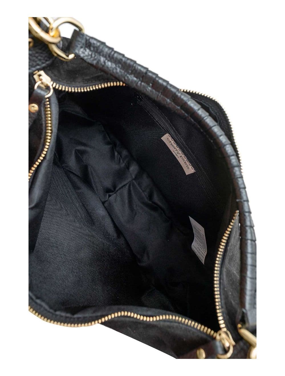 Sac Porté Épaule Croûte Cuir Vachette Suède et Grainée 4165 NADINE SUEDE-Noir — vue 5