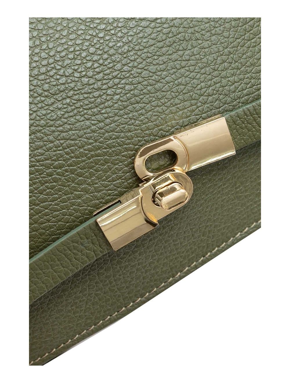 Sac Porté Croisé En Cuir De Vachette Grainée 4167 MARJANE-Kaki