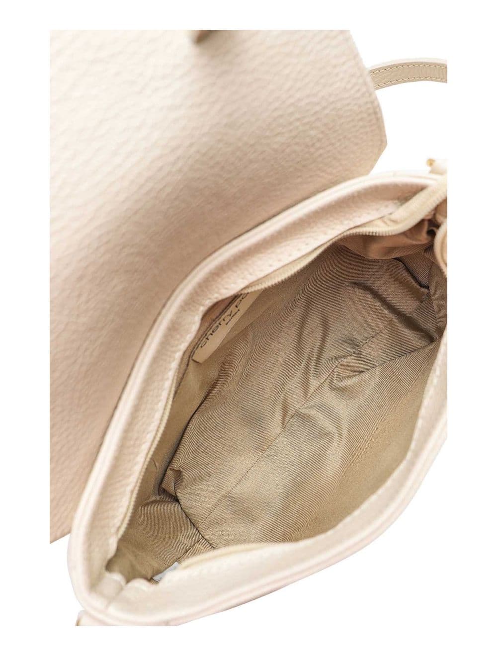 Sac Besace Porté Croisé En Cuir Vachette Grainé 4161 CALISTA-Beige
