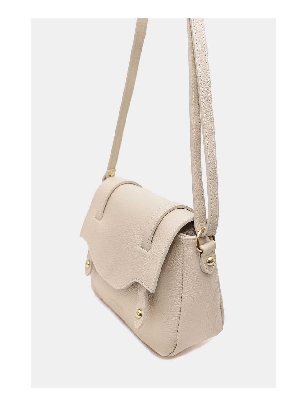 Sac Besace Porté Croisé En Cuir Vachette Grainé 4161 CALISTA-Beige — vue 3