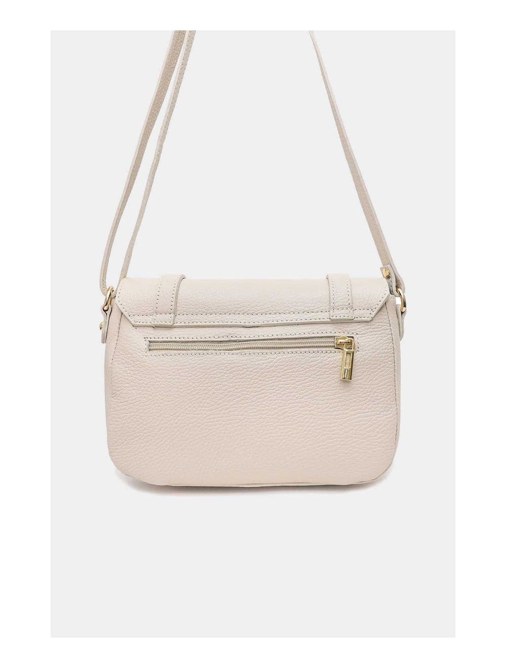 Sac Besace Porté Croisé En Cuir Vachette Grainé 4161 CALISTA-Beige — vue 4