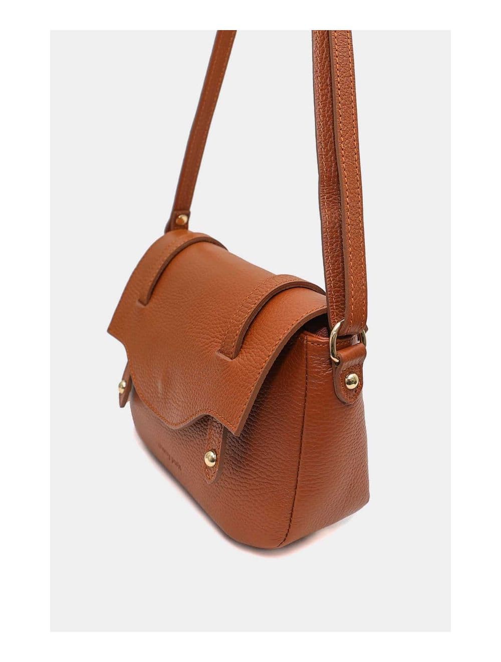 Sac Besace Porté Croisé En Cuir Vachette Grainé 4161 CALISTA-Cognac — vue 3