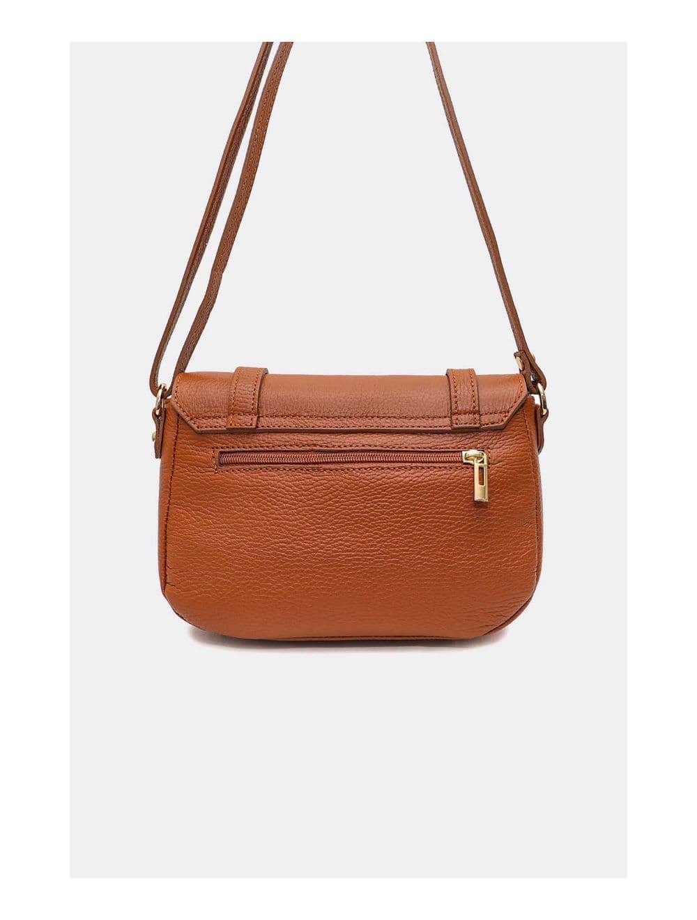 Sac Besace Porté Croisé En Cuir Vachette Grainé 4161 CALISTA-Cognac — vue 4