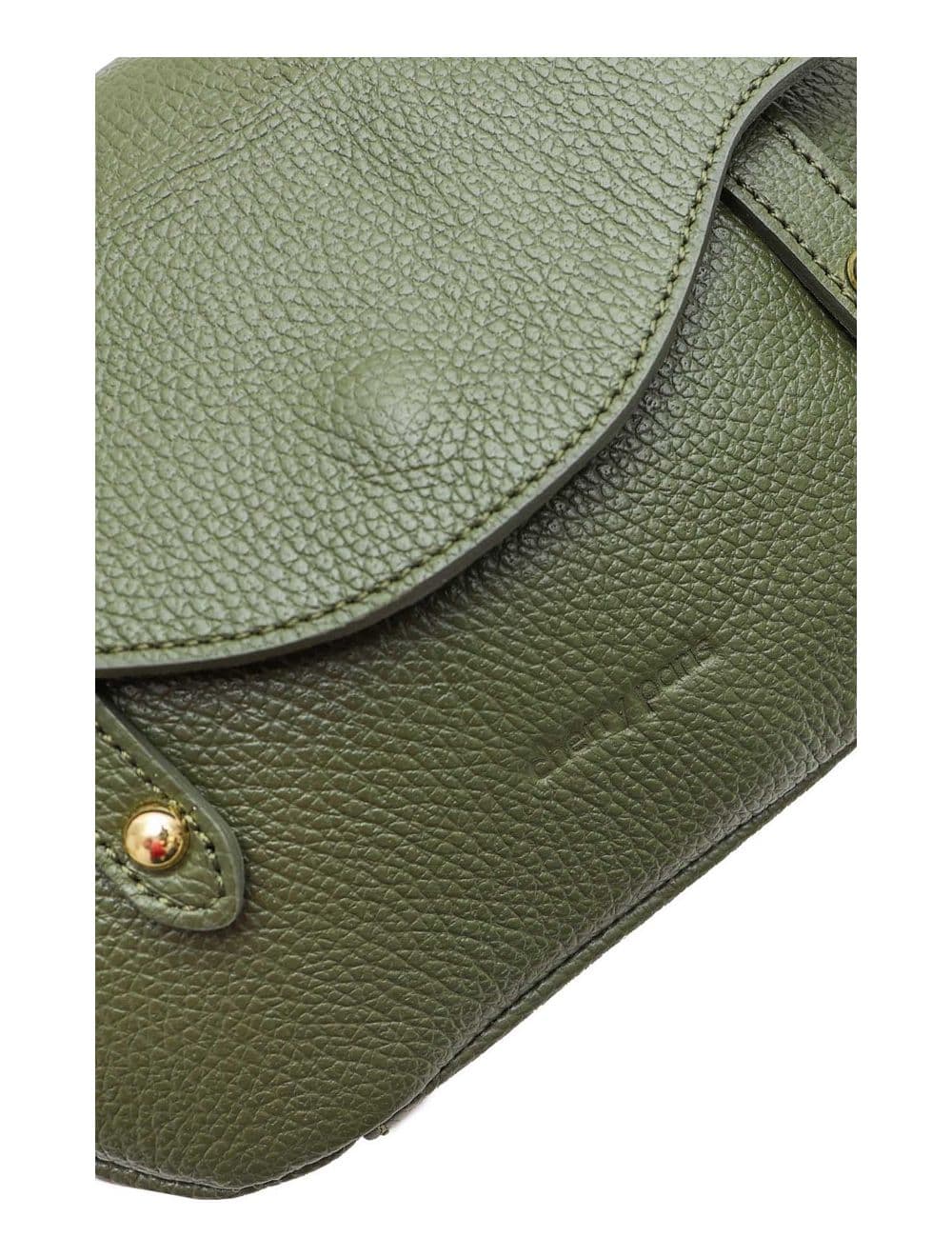 Sac Besace Porté Croisé En Cuir Vachette Grainé 4161 CALISTA-Kaki — vue 4