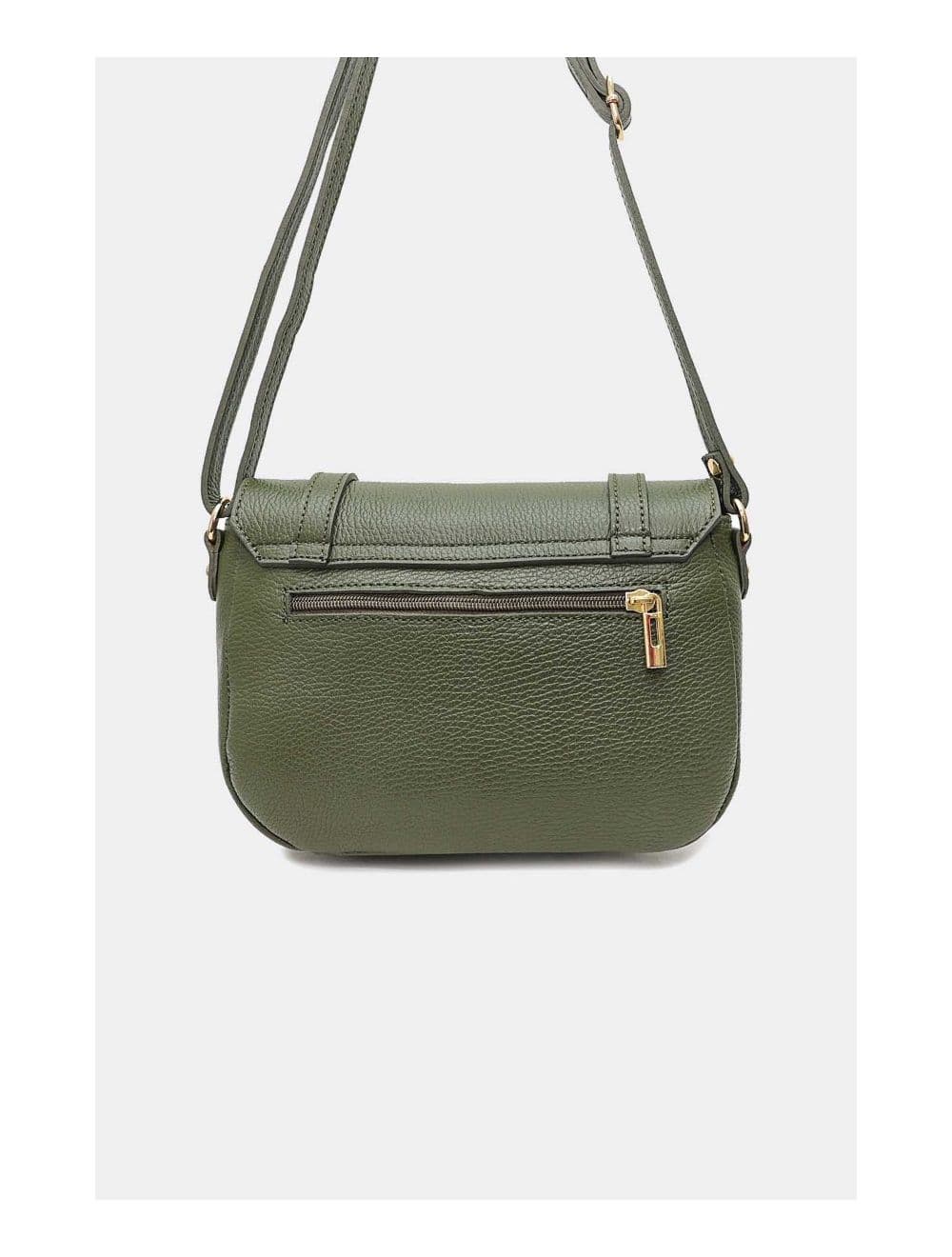 Sac Besace Porté Croisé En Cuir Vachette Grainé 4161 CALISTA-Kaki — vue 5