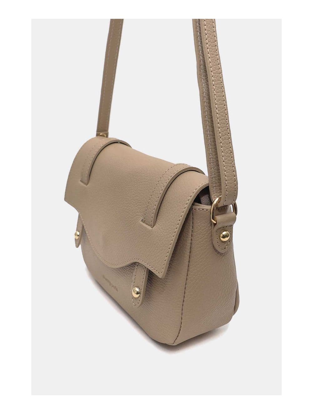 Sac Besace Porté Croisé En Cuir Vachette Grainé 4161 CALISTA-Taupe — vue 3