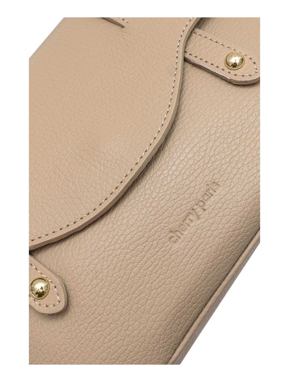 Sac Besace Porté Croisé En Cuir Vachette Grainé 4161 CALISTA-Taupe — vue 4
