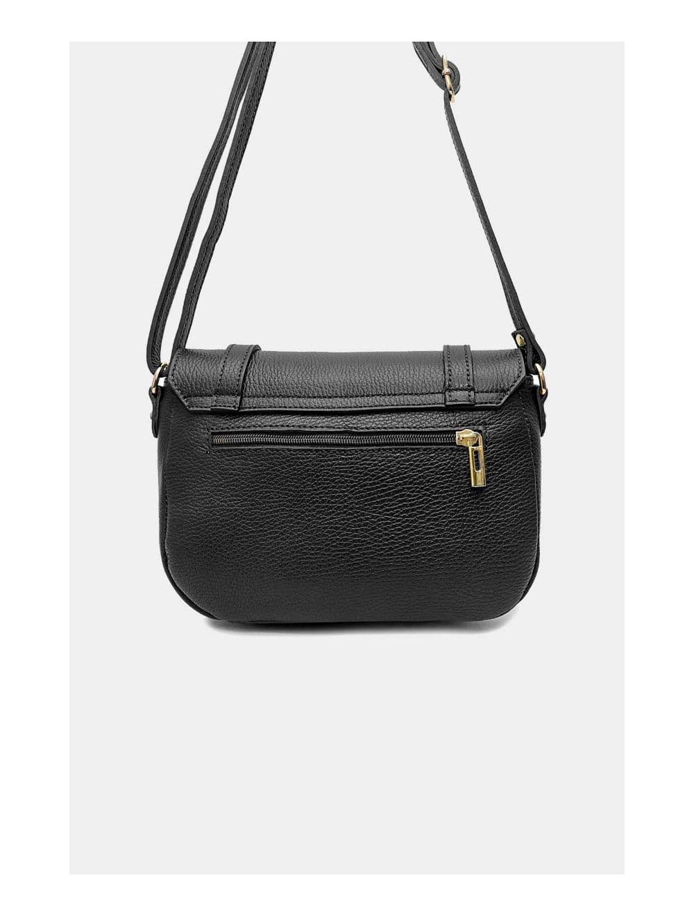 Sac Besace Porté Croisé En Cuir Vachette Grainé 4161 CALISTA-Noir — vue 4