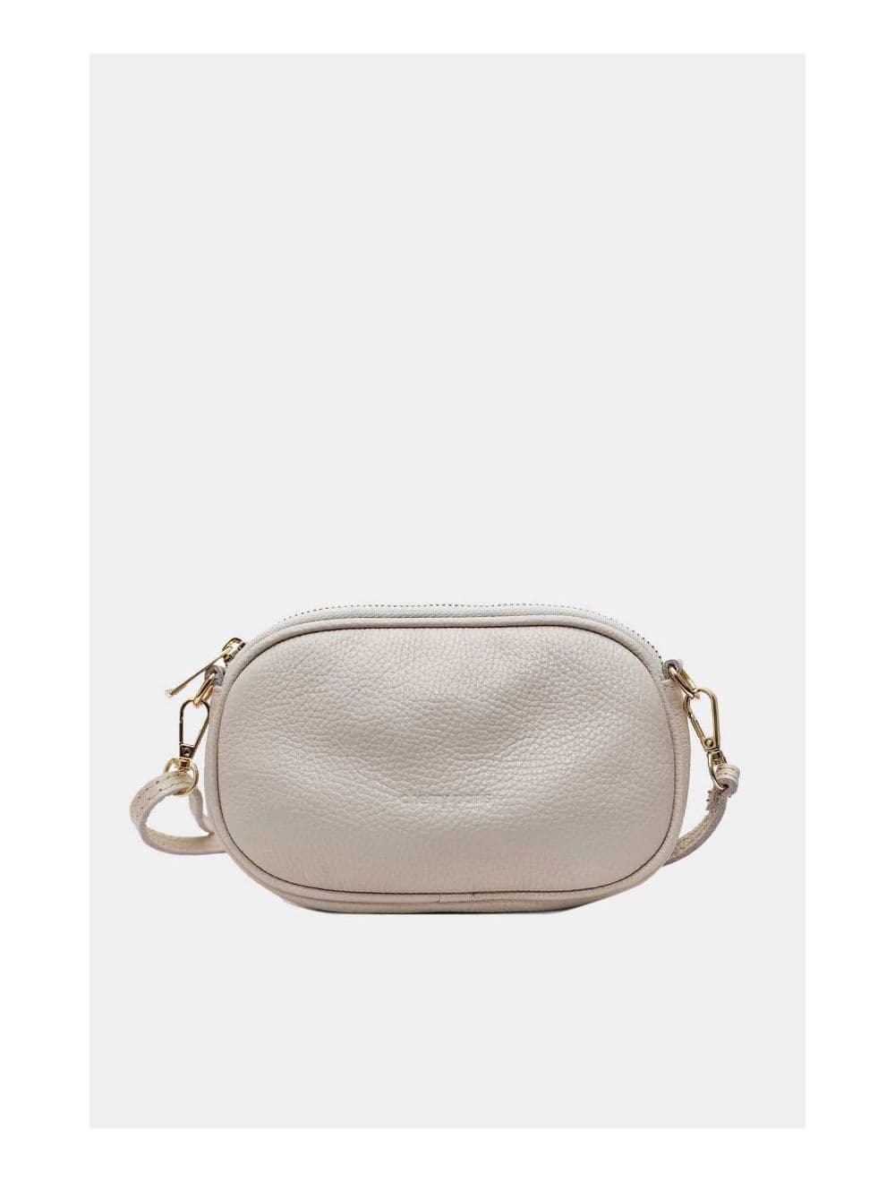Sac Pochette Cuir de Vachette Grainée 4160 YUMI-Beige — vue 4