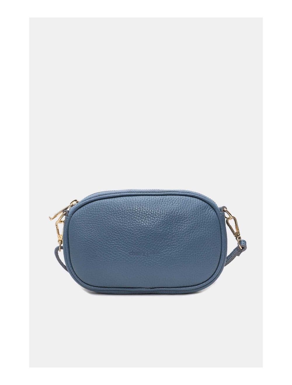 Sac Pochette Cuir de Vachette Grainée 4160 YUMI-Bleu — vue 3
