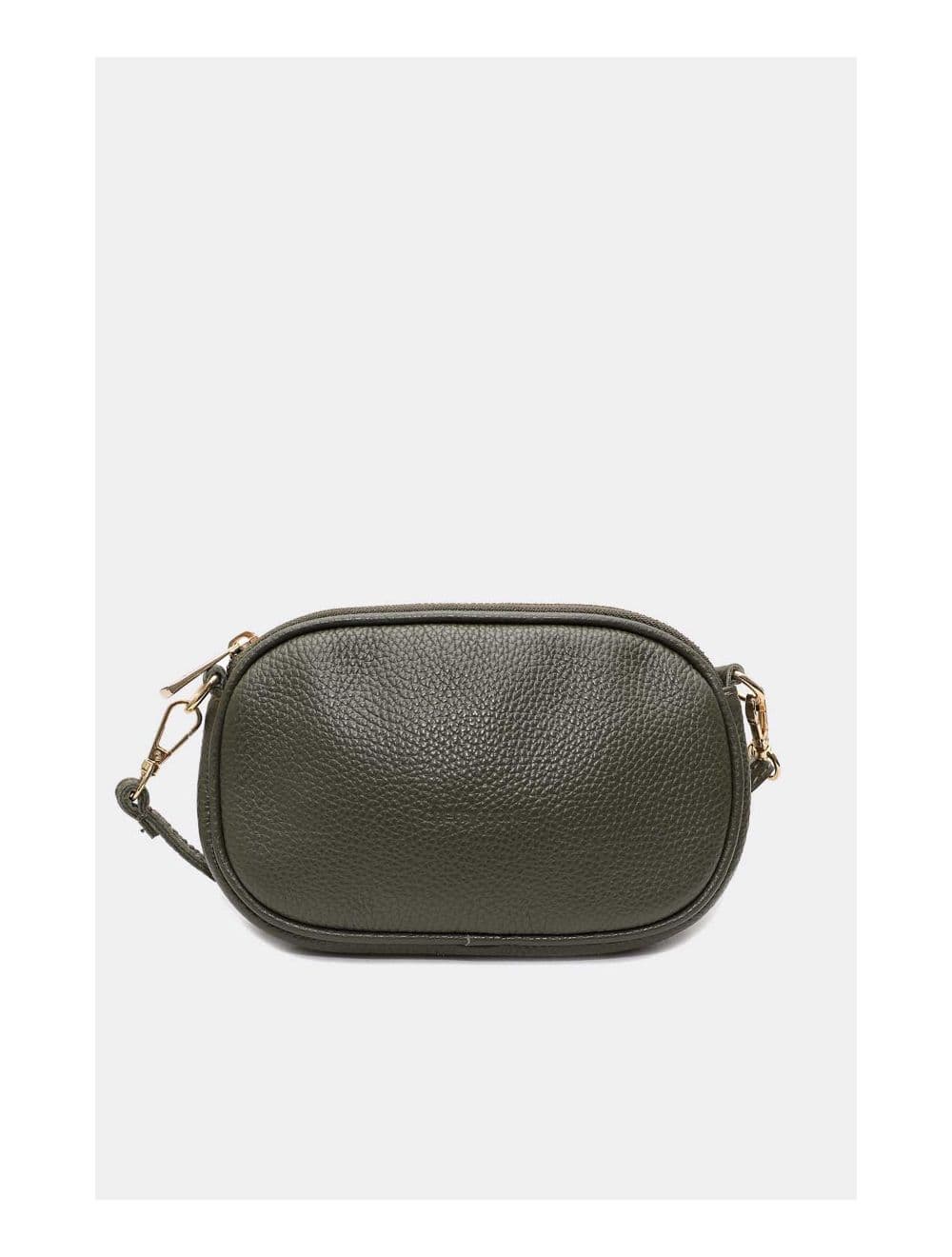 Sac Pochette Cuir de Vachette Grainée 4160 YUMI-Kaki — vue 3