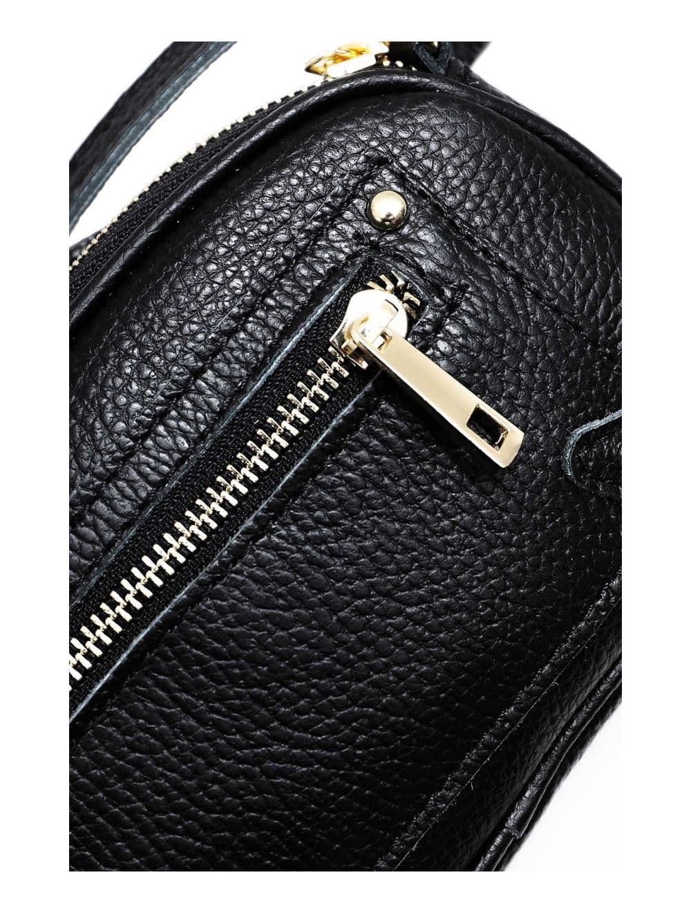 Sac Pochette Cuir de Vachette Grainée 4160 YUMI-Noir — vue 5