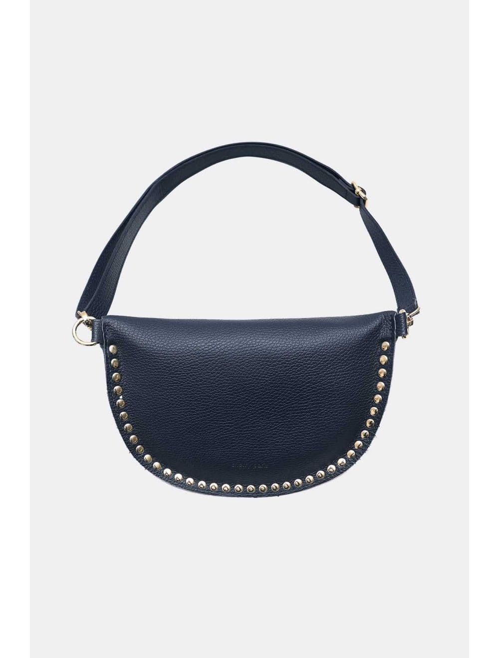 Sac Banane En Croûte Vachette Grainée Cloutée 4147 BEATRICE-Marine — vue 4