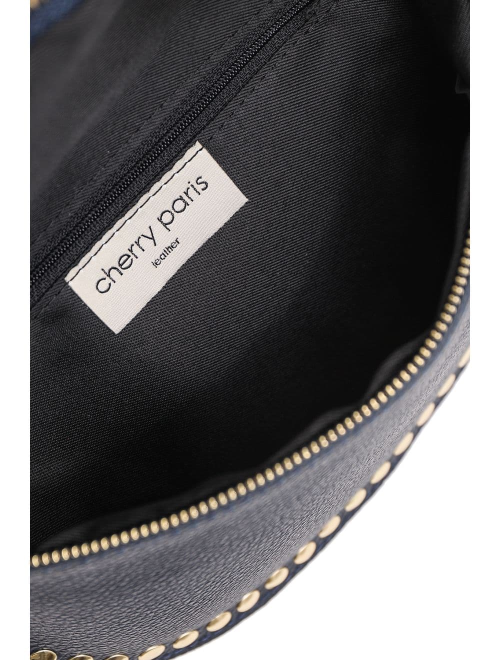 Sac Banane En Croûte Vachette Grainée Cloutée 4147 BEATRICE-Marine — vue 6
