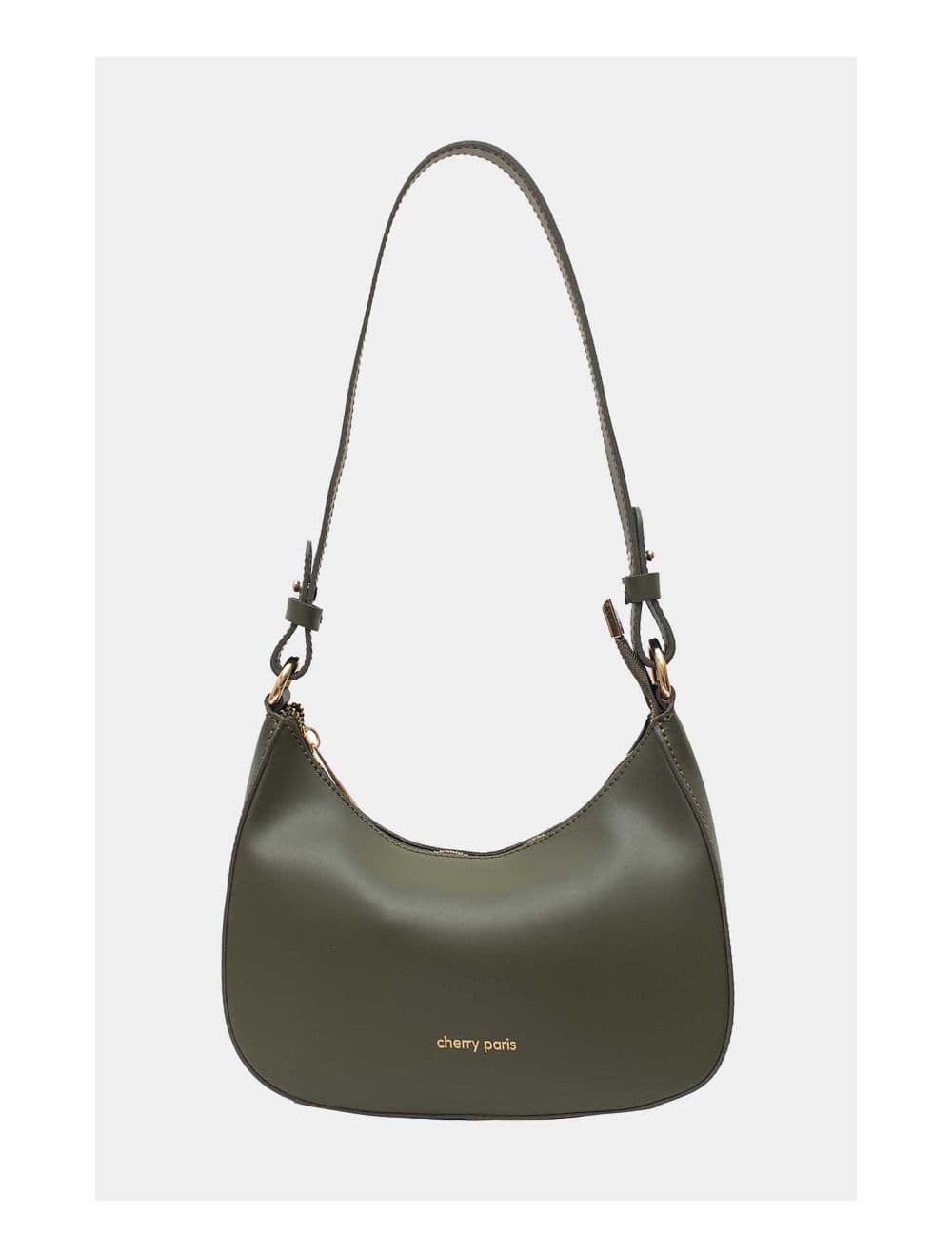Sac Porté Croisé en Croûte Cuir Vachette Lisse 4076 DANA-Kaki — vue 2