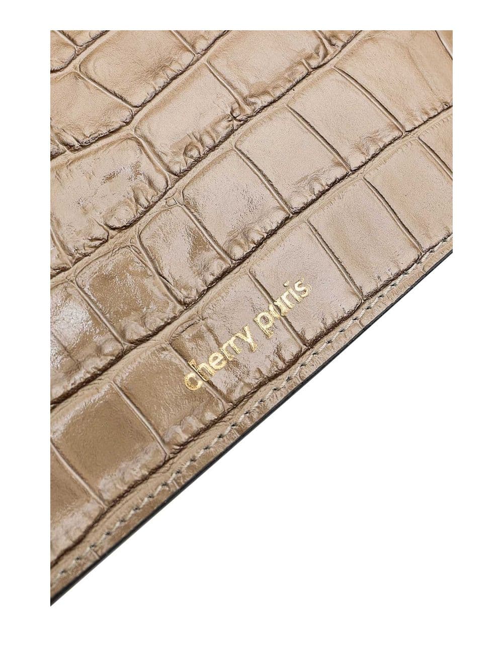 Sac Porté Croisé en Cuir Vachette Motif Croco-DEBORAH CROCO 4013C-Taupe — vue 4