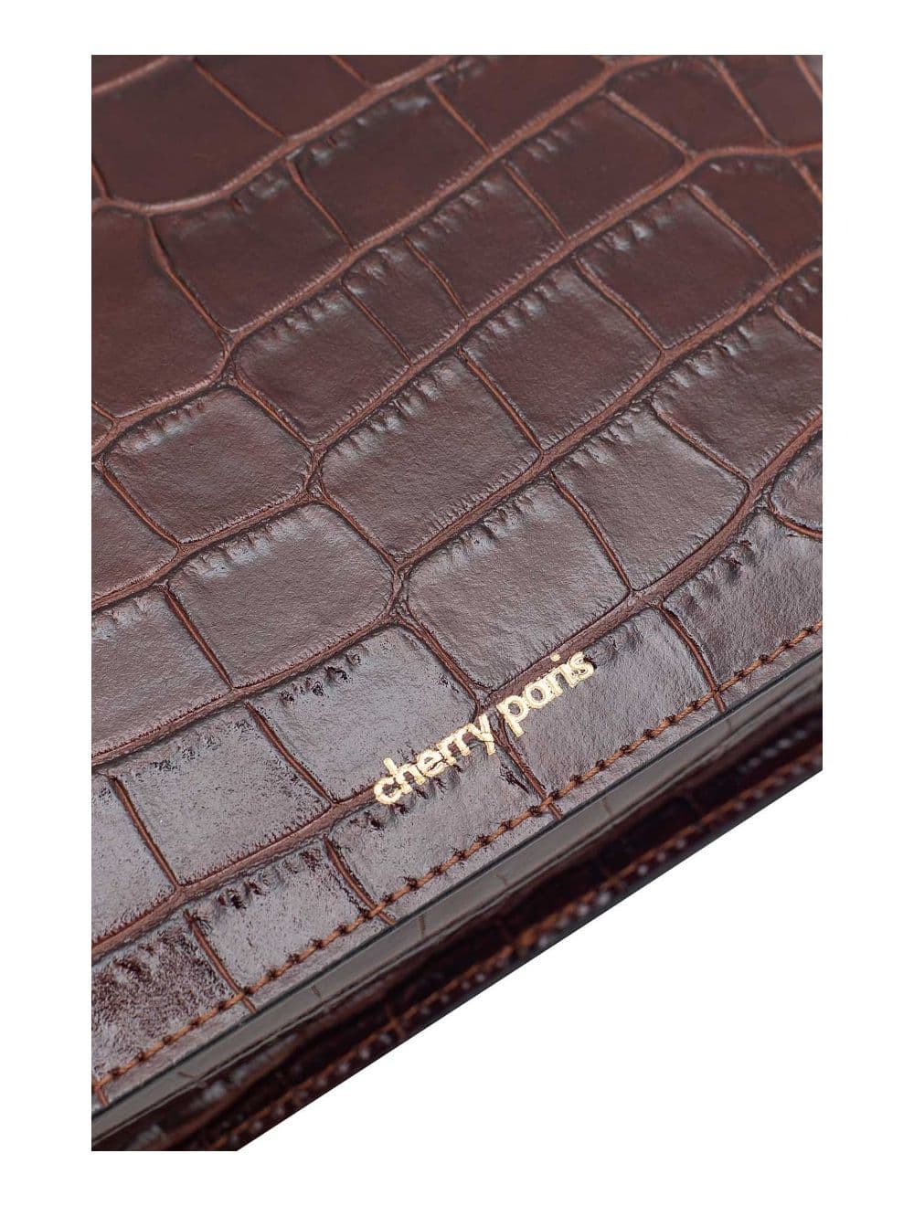 Sac Porté Croisé en Cuir Vachette Motif Croco-DEBORAH CROCO 4013C-Marron — vue 6
