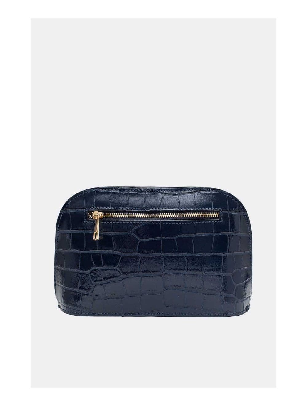 Sac Porté Croisé en Cuir Vachette Motif Croco-DEBORAH CROCO 4013C-Marine — vue 4