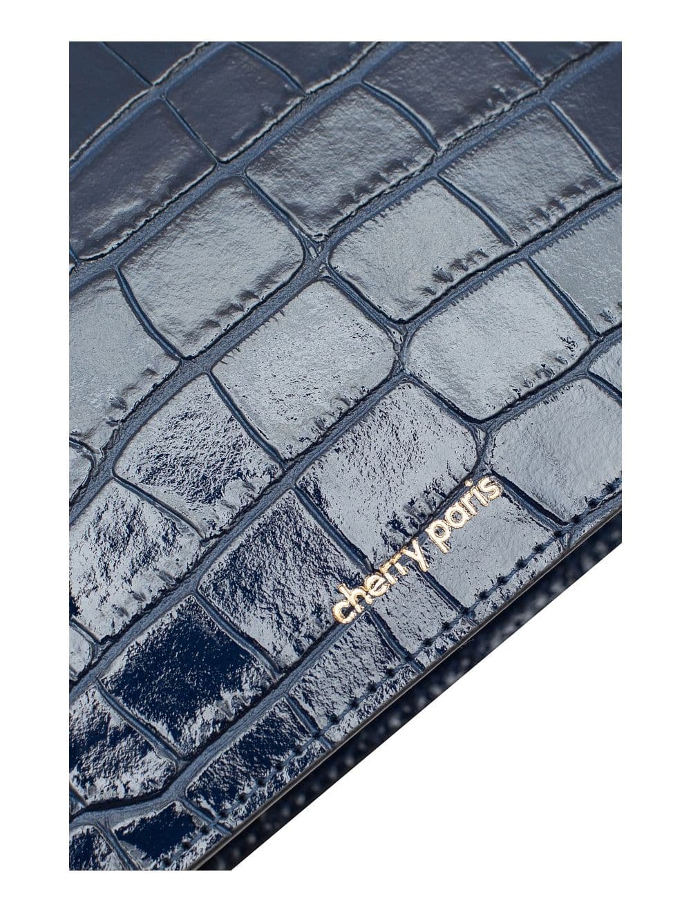 Sac Porté Croisé en Cuir Vachette Motif Croco-DEBORAH CROCO 4013C-Marine — vue 6