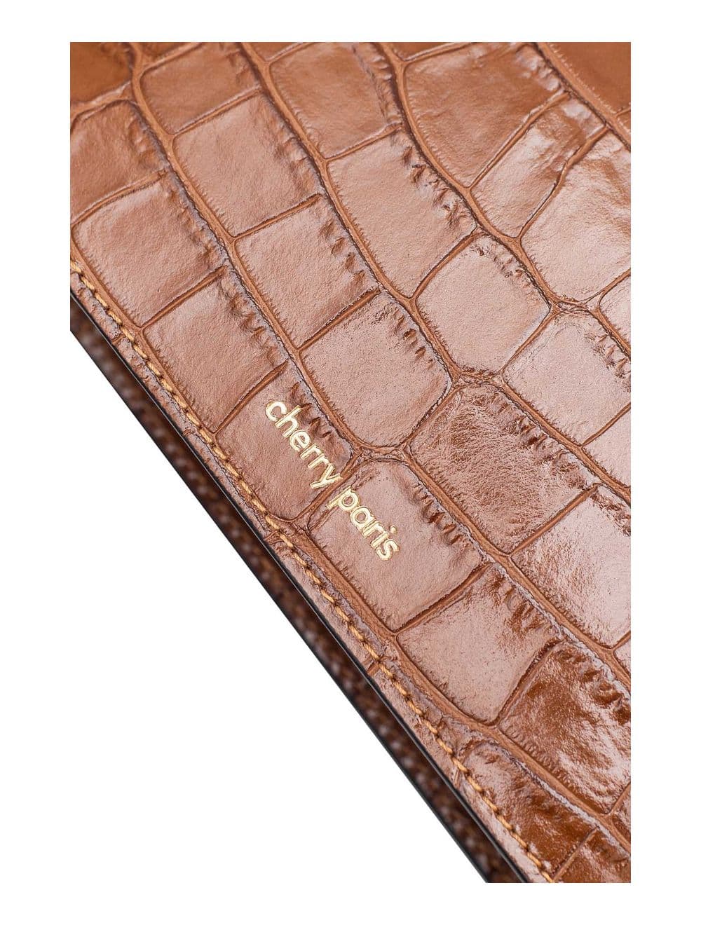 Sac Porté Croisé en Cuir Vachette Motif Croco-DEBORAH CROCO 4013C-Camel — vue 6