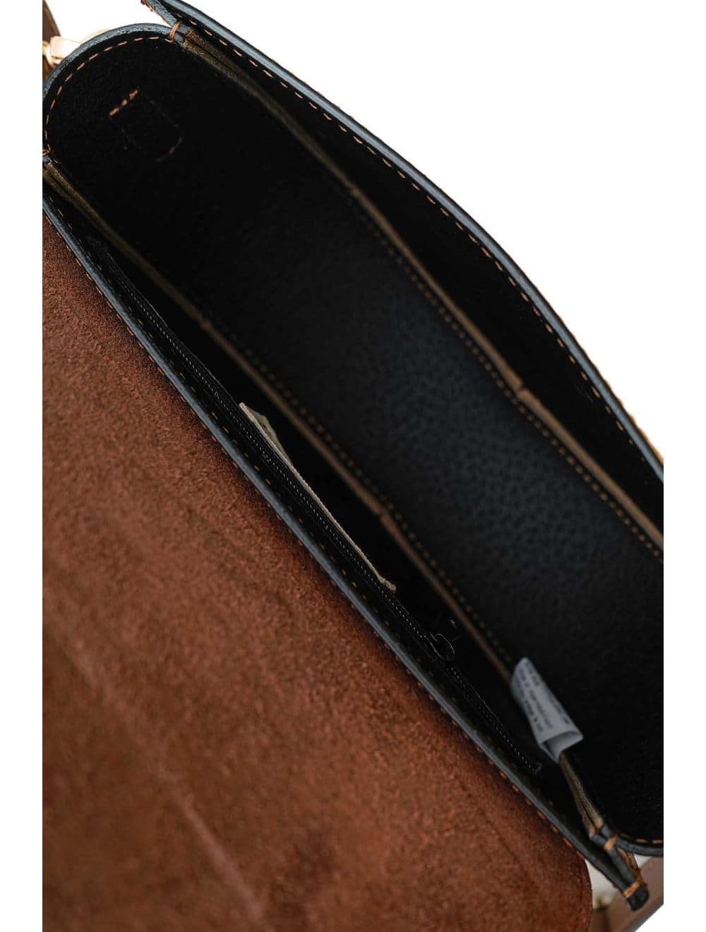 Sac Porté Croisé en Croûte Cuir Vachette Lisse 4125 AVRIL-MARRON