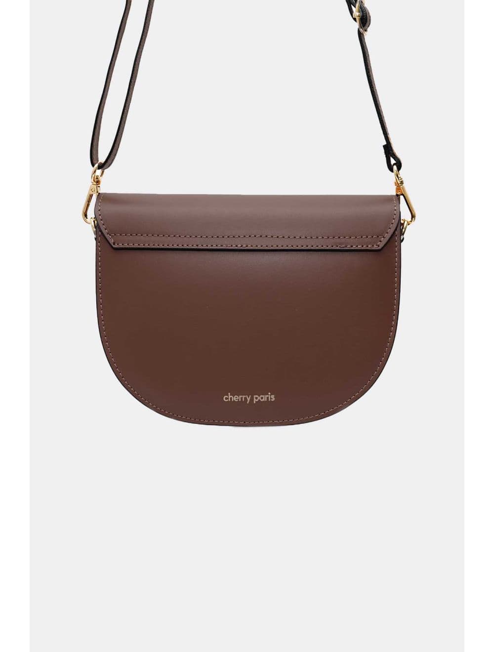 Sac Porté Croisé en Croûte Cuir Vachette Lisse 4125 AVRIL-MARRON — vue 5