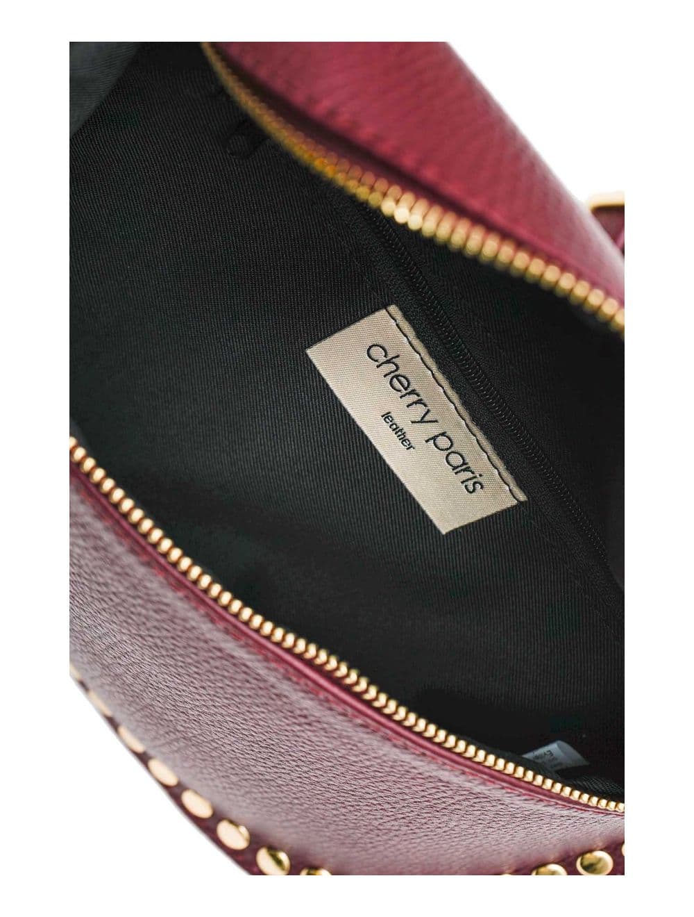 Sac Banane En Croûte Vachette Grainée Cloutée 4147 BEATRICE-Bordeaux