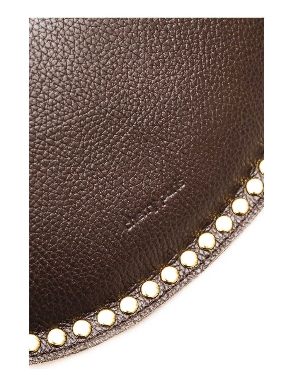 Sac Banane En Croûte Vachette Grainée Cloutée 4147 BEATRICE-Chocolat — vue 4
