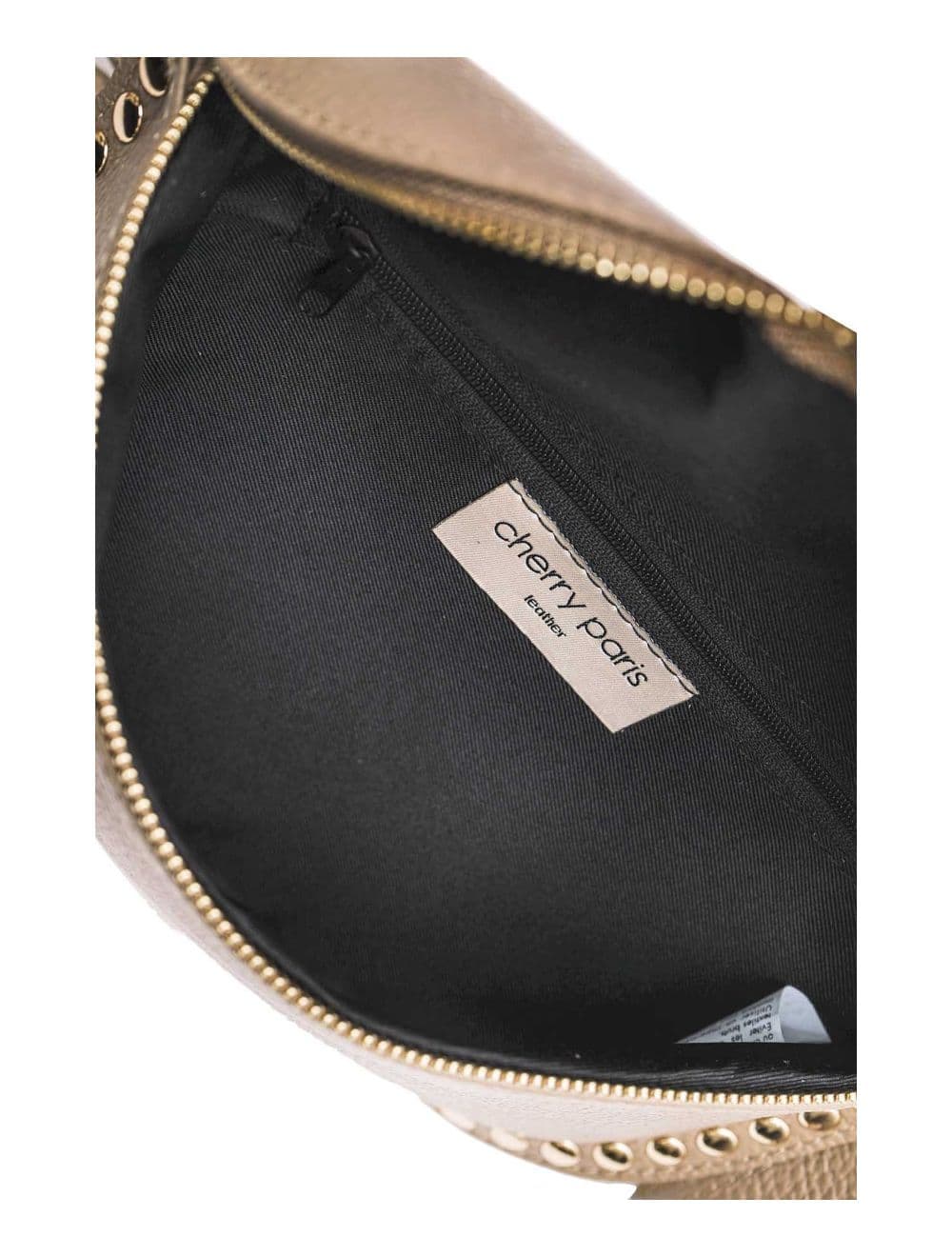 Sac Banane En Croûte Vachette Grainée Cloutée 4147 BEATRICE-Taupe