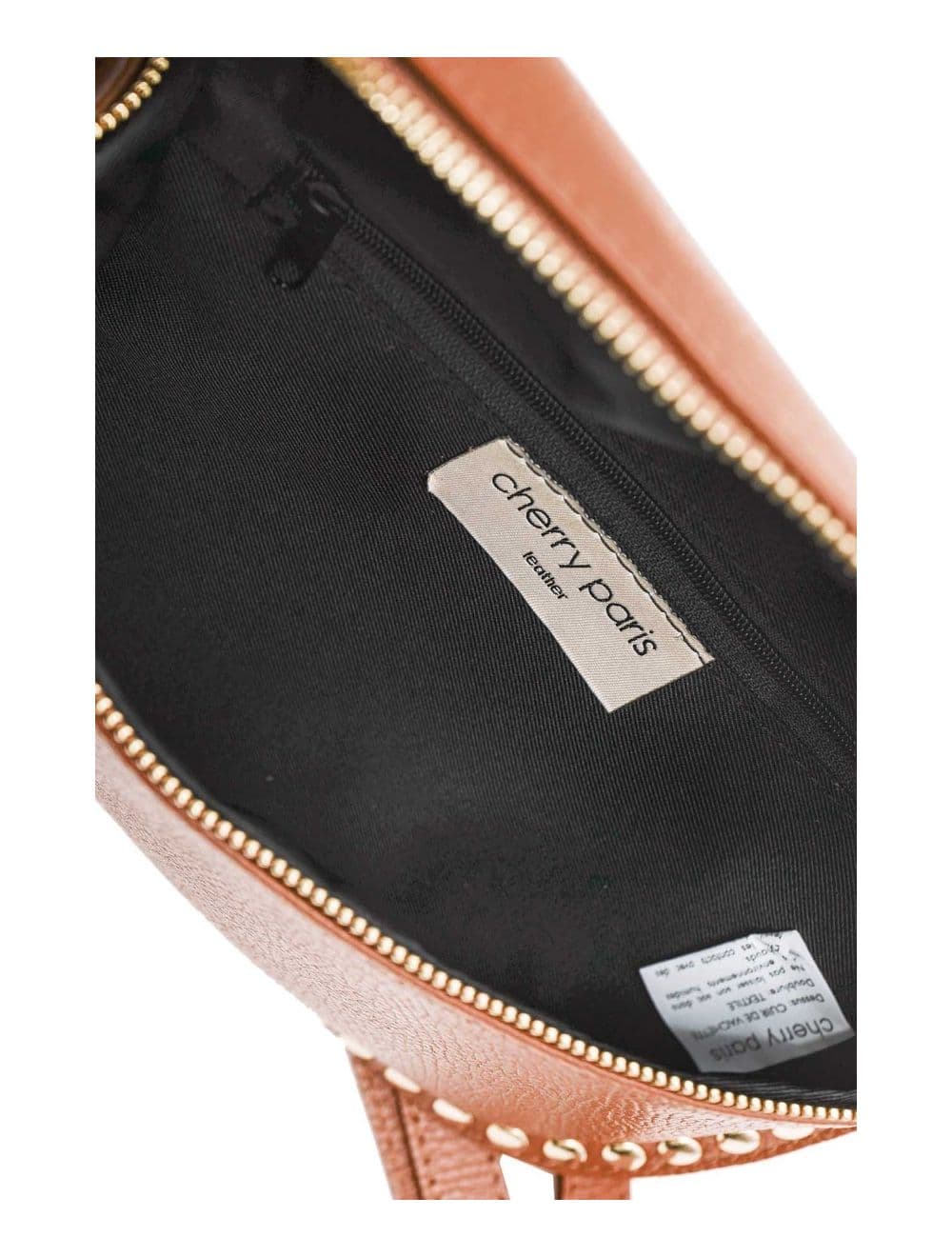 Sac Banane En Croûte Vachette Grainée Cloutée 4147 BEATRICE-Cognac