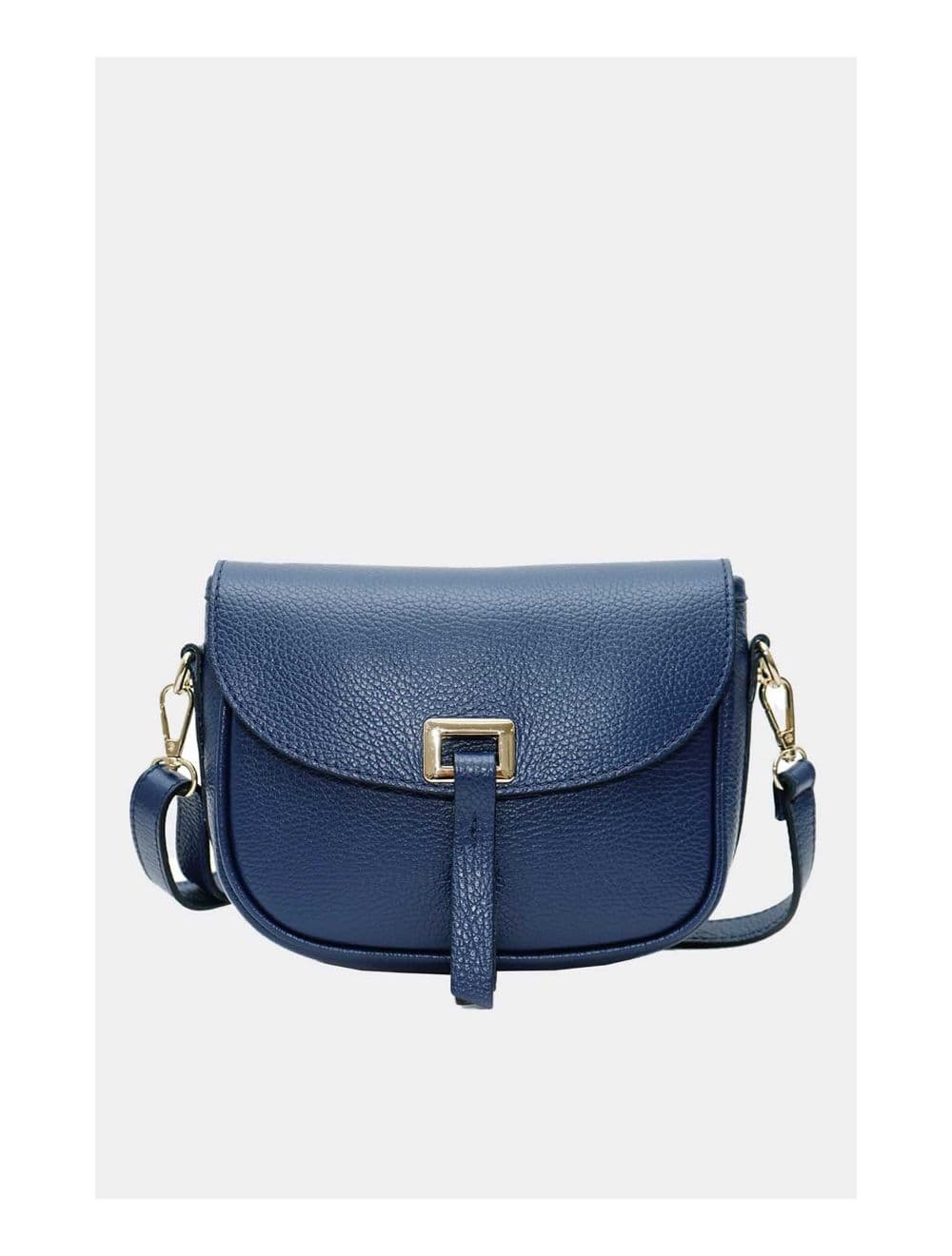 Sac Bandoulière En Cuir Vachette Grainée 4143 FANTINE-Marine