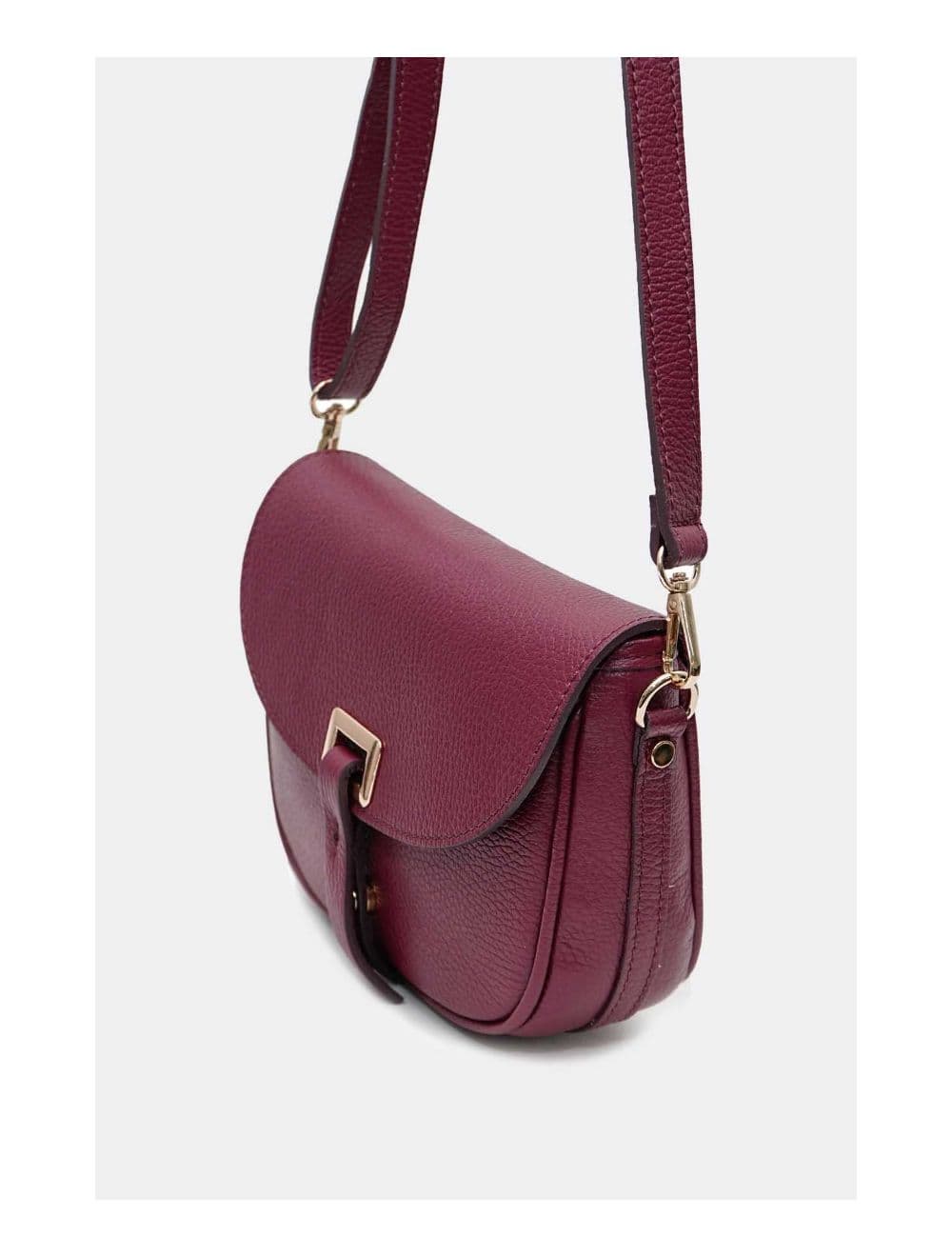 Sac Bandoulière En Cuir Vachette Grainée 4143 FANTINE-Bordeaux — vue 3