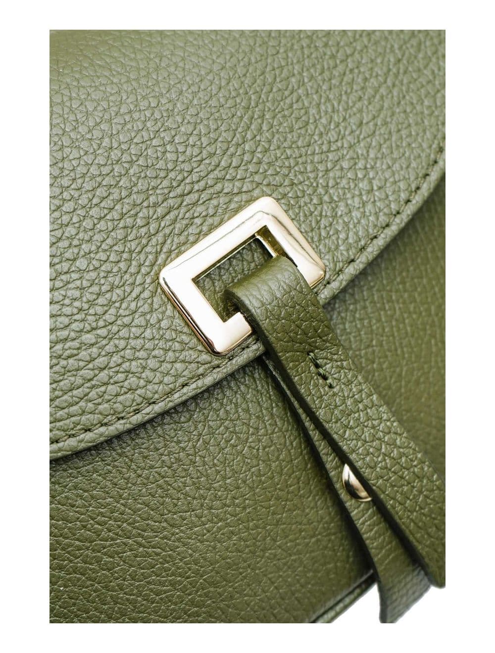 Sac Bandoulière En Cuir Vachette Grainée 4143 FANTINE-Kaki — vue 4