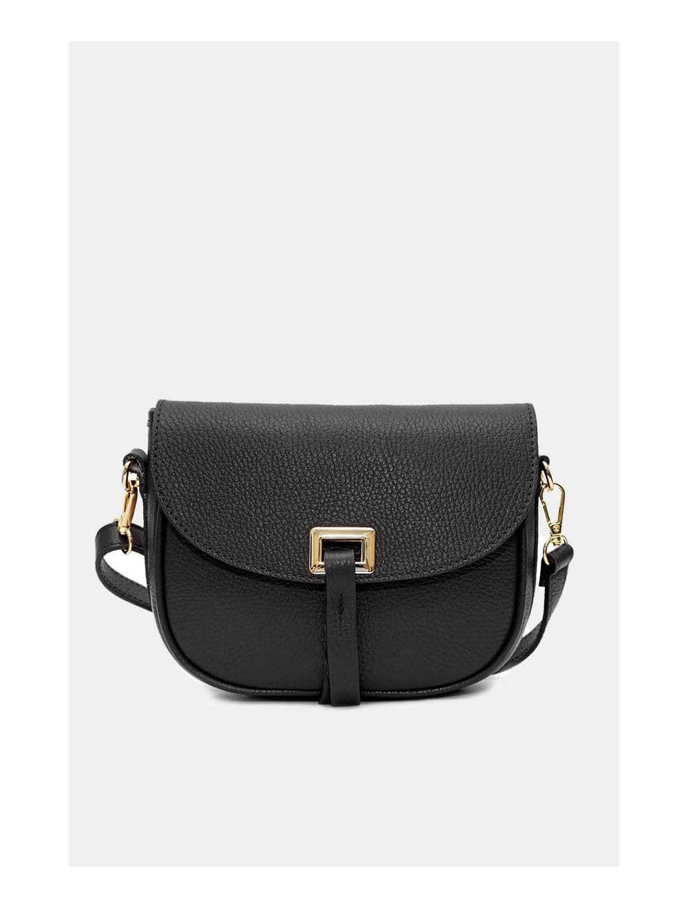 Sac Bandoulière En Cuir Vachette Grainée 4143 FANTINE-Noir