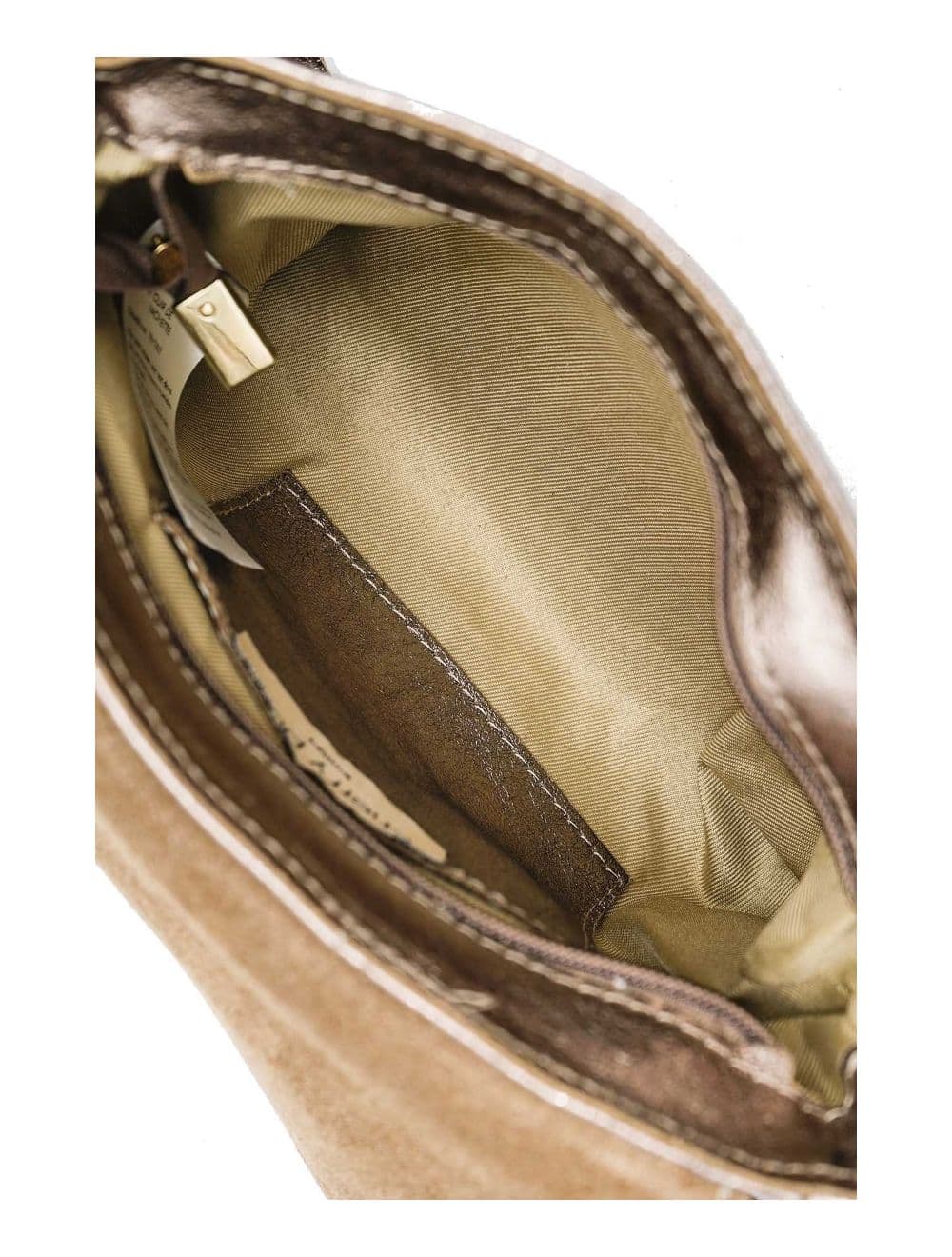 Sac Bandoulière en Croûte de Cuir Vachette Métalisé 4136 AMBRINE-ETAIN