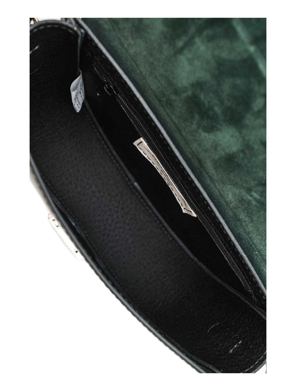 Sac Porté Croisé en Croûte Cuir Vachette Lisse 4125 AVRIL-Vert