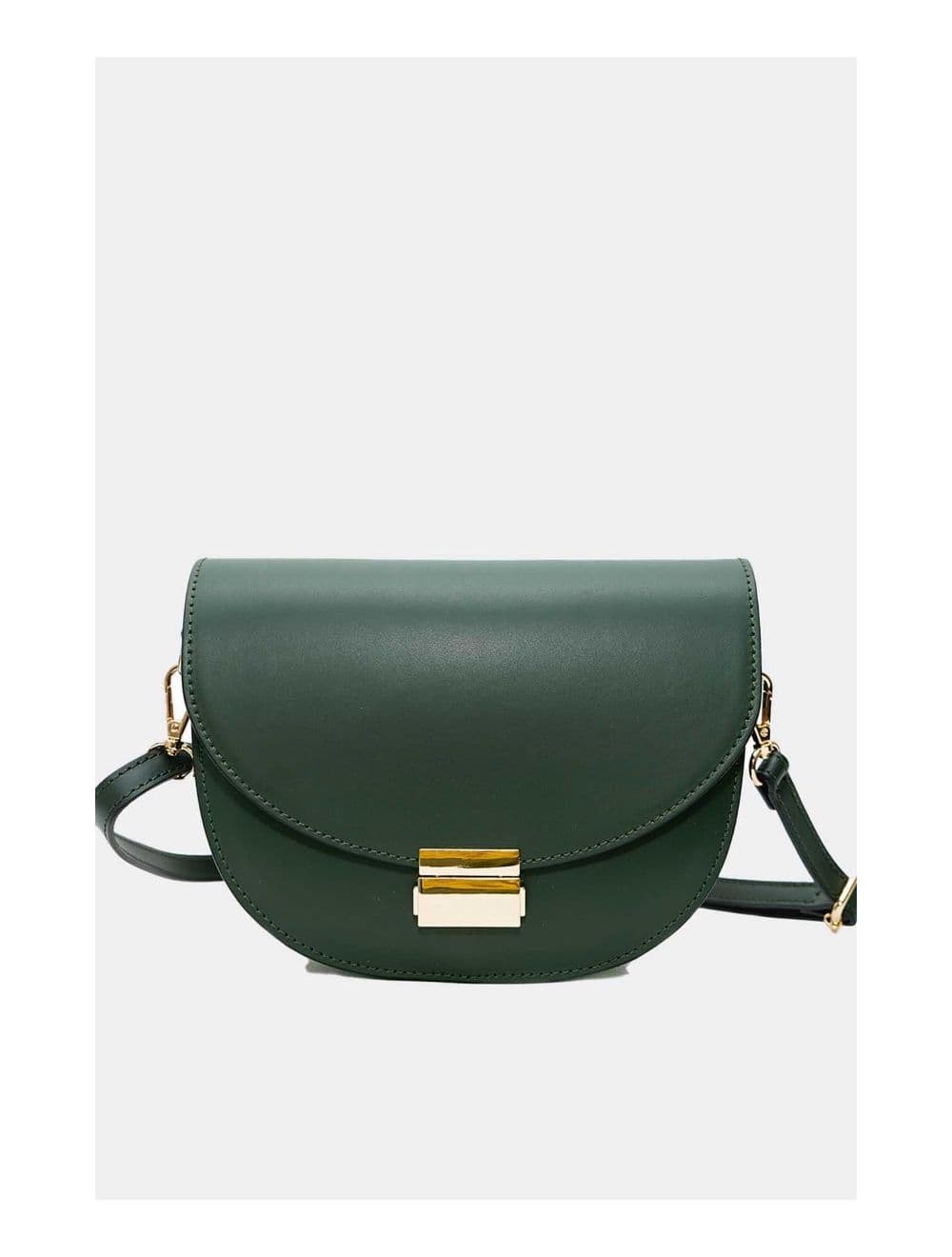 Sac Porté Croisé en Croûte Cuir Vachette Lisse 4125 AVRIL-Vert — vue 2
