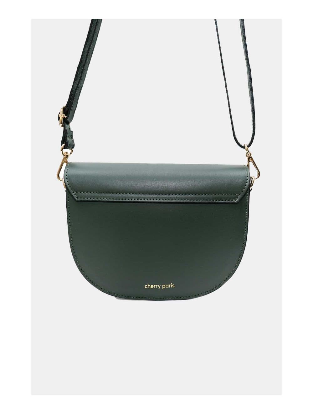 Sac Porté Croisé en Croûte Cuir Vachette Lisse 4125 AVRIL-Vert — vue 4