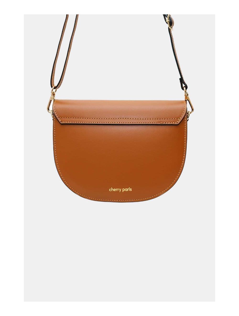 Sac Porté Croisé en Croûte Cuir Vachette Lisse 4125 AVRIL-Camel — vue 4