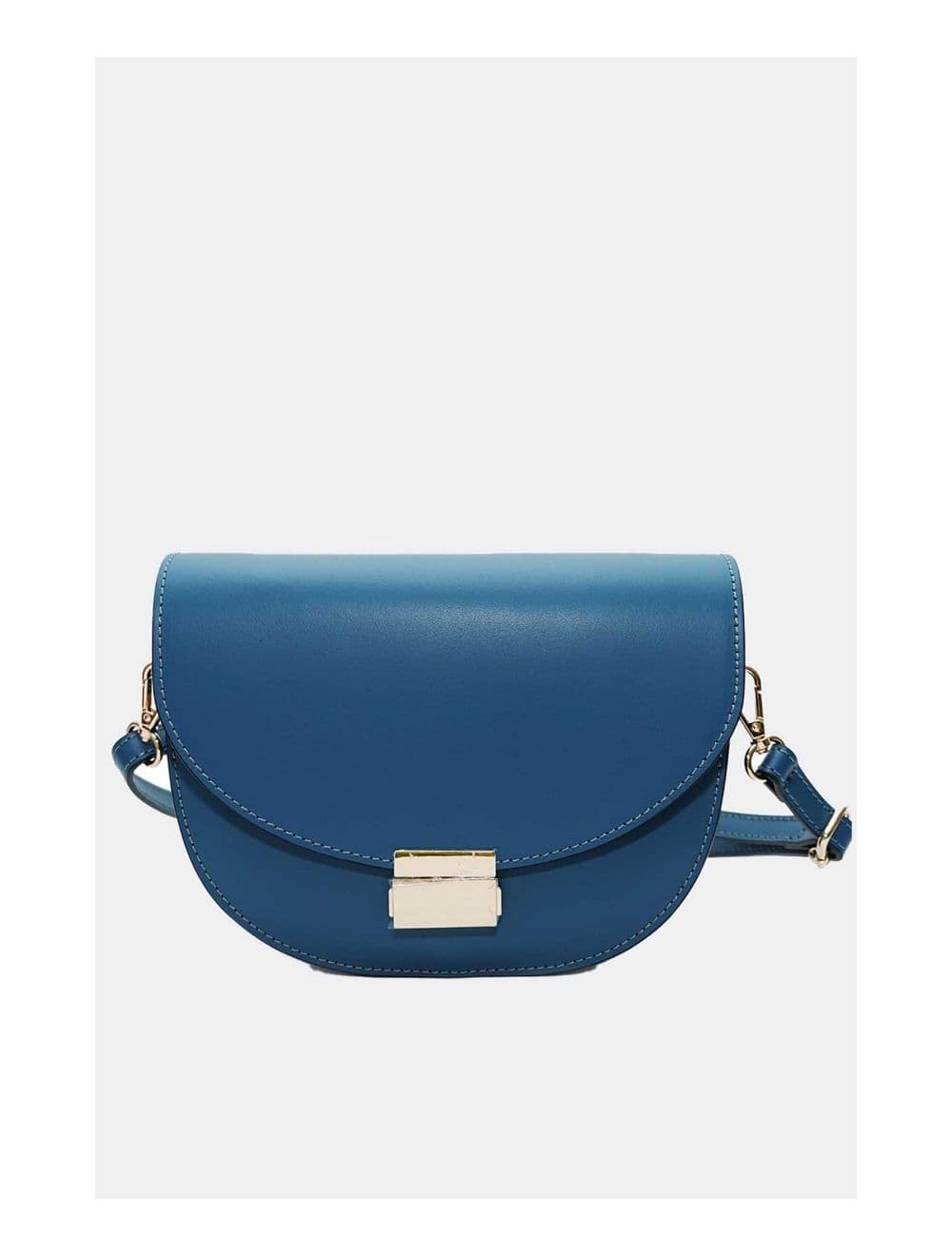 Sac Porté Croisé en Croûte Cuir Vachette Lisse 4125 AVRIL-Petrole — vue 3