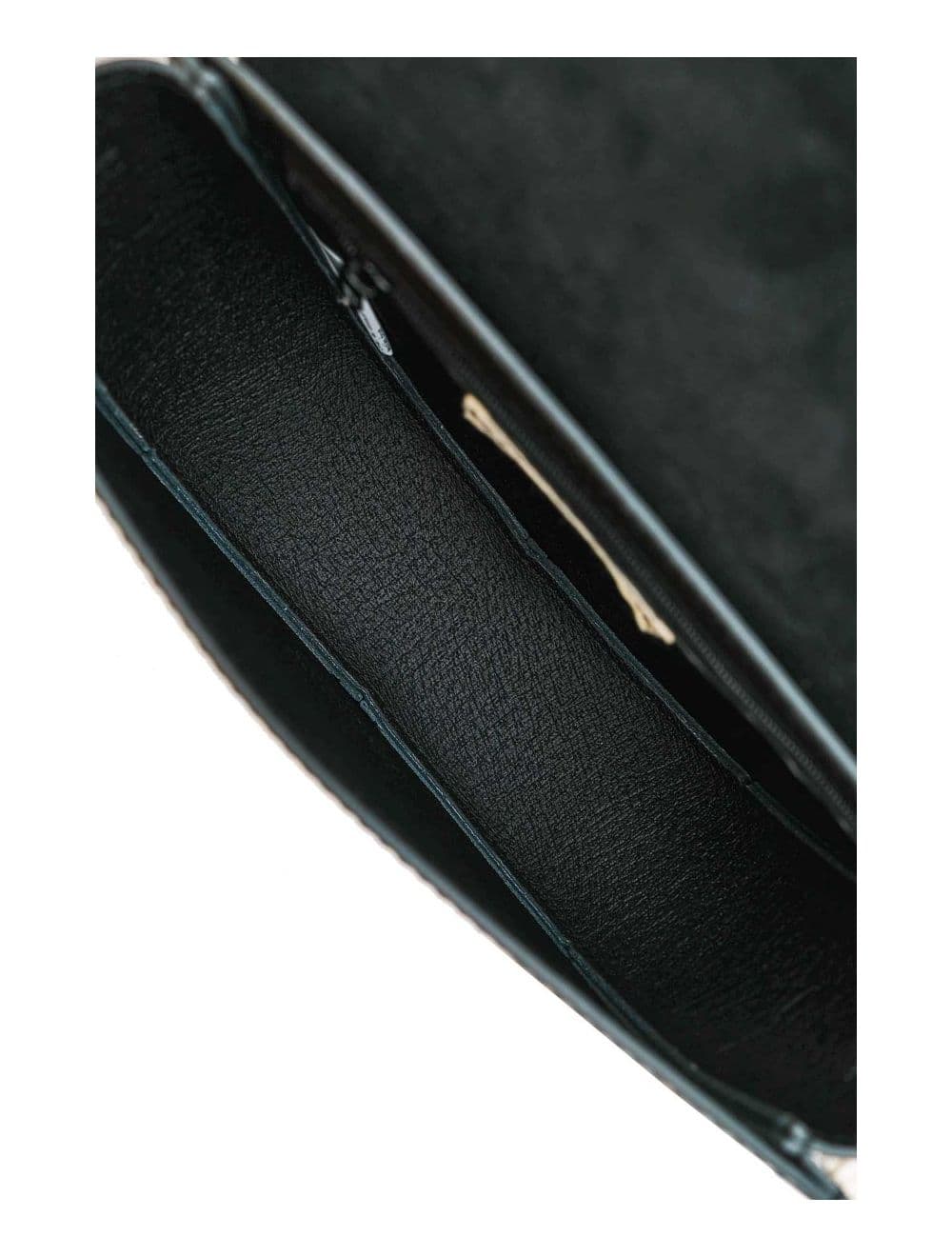 Sac Porté Croisé en Croûte Cuir Vachette Lisse 4125 AVRIL-Noir
