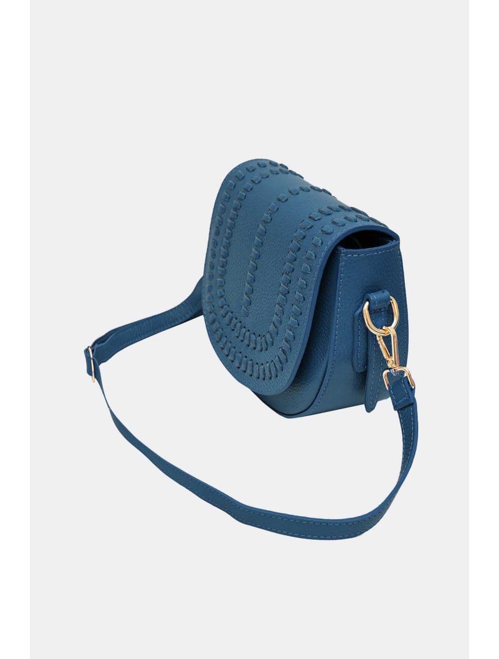 Sac Porté Travers En Cuir Vachette Gainé-TATIANA 4080-Petrole — vue 3