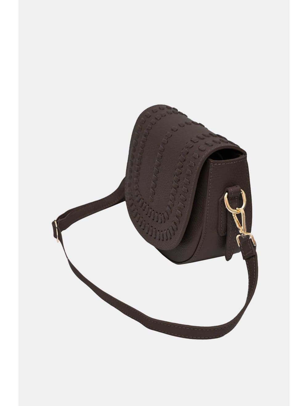 Sac Porté Travers En Cuir Vachette Gainé-TATIANA 4080-Chocolat