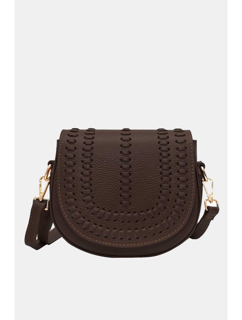 Sac Porté Travers En Cuir Vachette Gainé-TATIANA 4080-Chocolat — vue 5