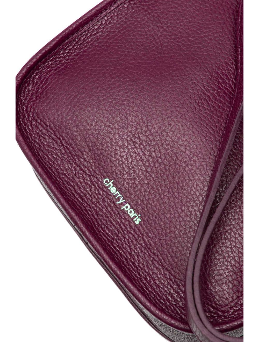 Sac Porté Travers en Cuir Vachette Grainée SIENNA 4057-Bordeaux