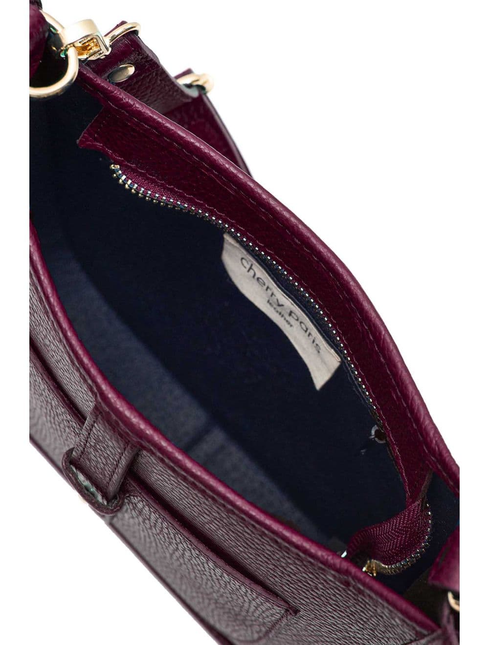 Sac Porté Travers en Cuir Vachette Grainée SIENNA 4057-Bordeaux — vue 5