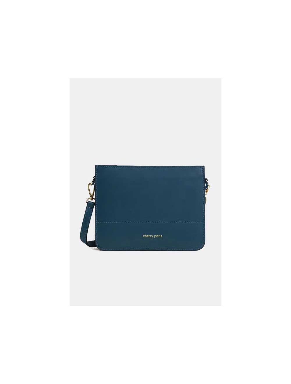 Sac Porté Croisé en Cuir Vachette-TIFFANY 4044-PETROLE — vue 3