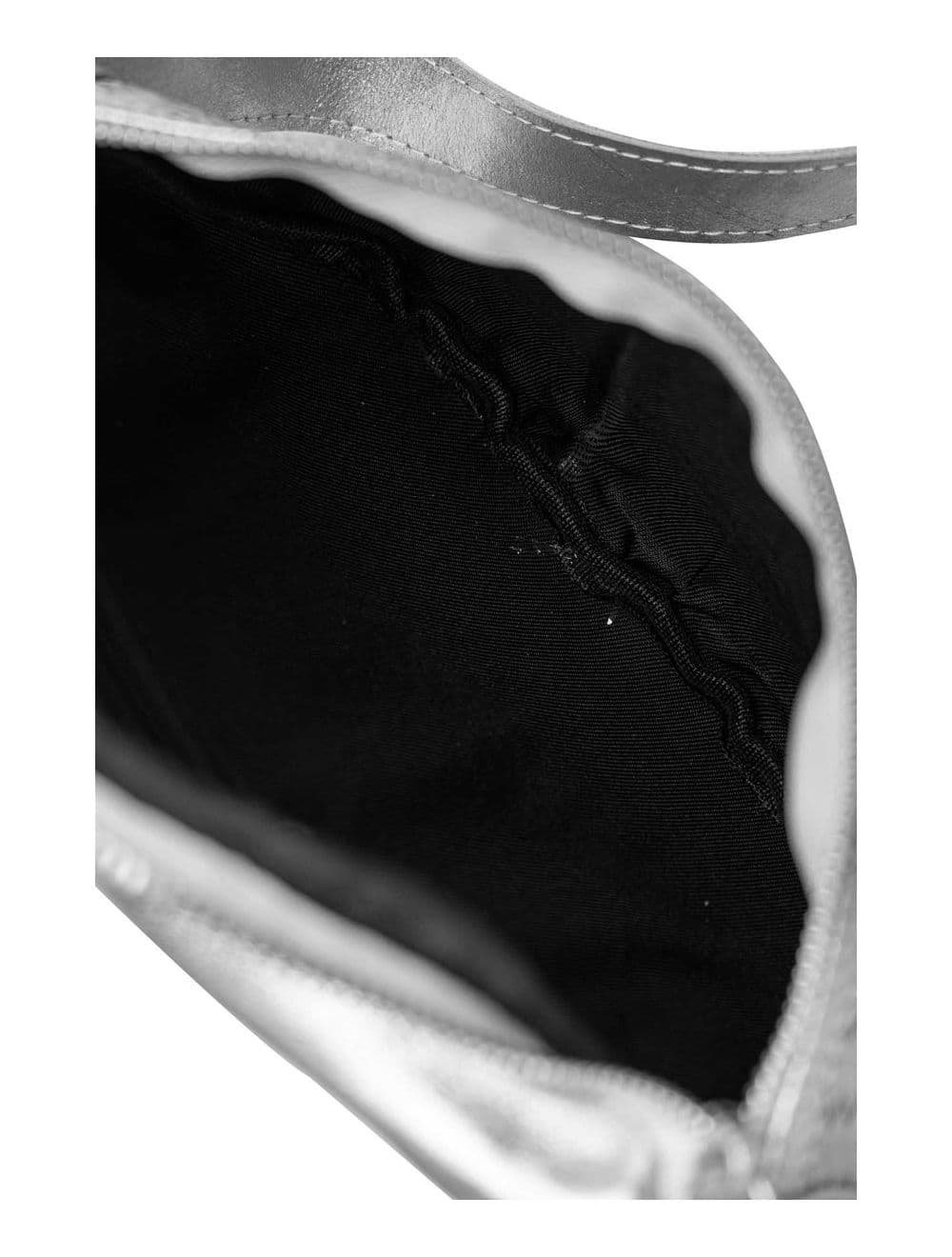 Sac Banane Croûte Cuir Vachette Métallisé Tressé  4107 SCARLETT-Argent