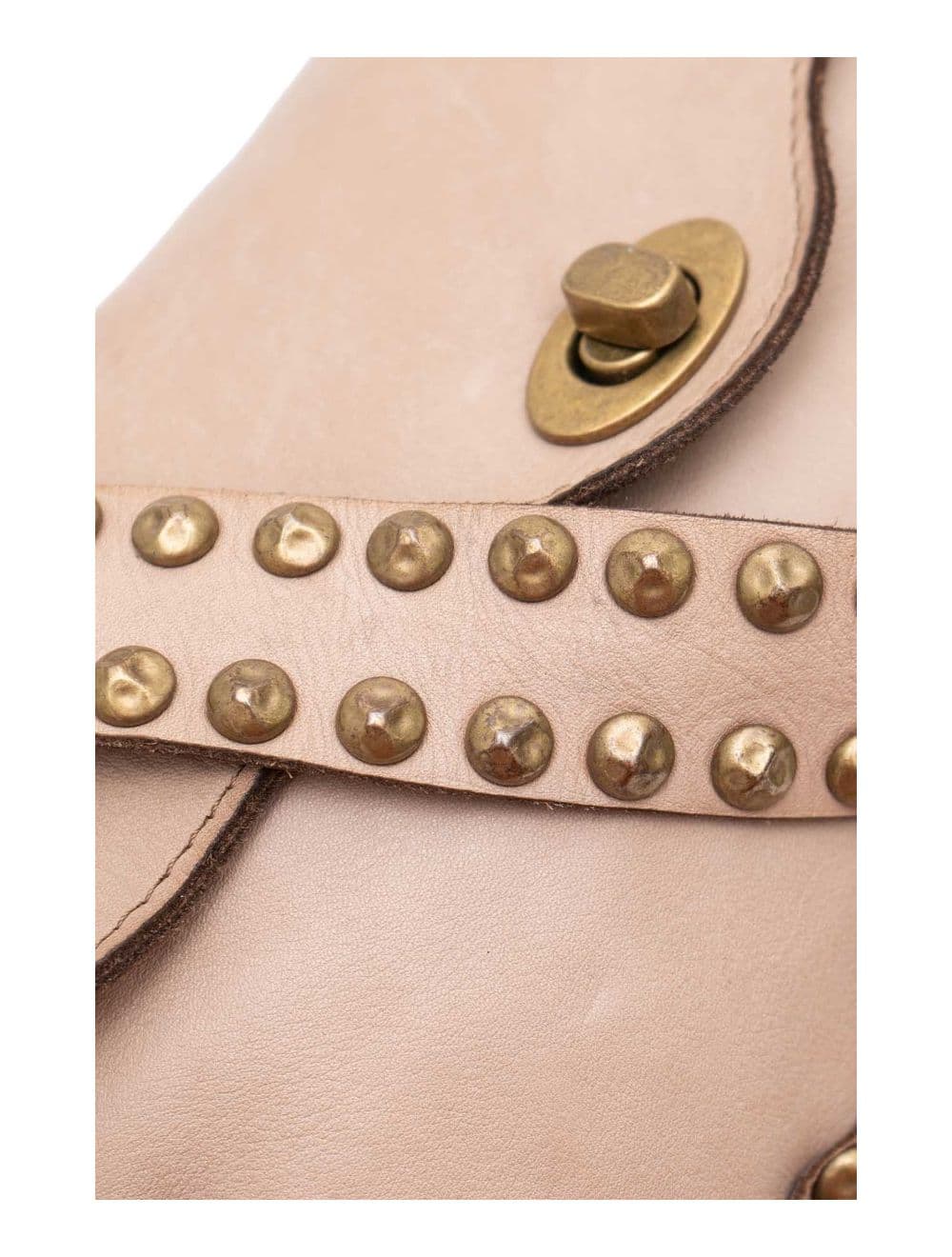 Sac Porté Épaule En Cuir Vachette Style Vintage Clouté MELISSA 4118-Taupe — vue 5